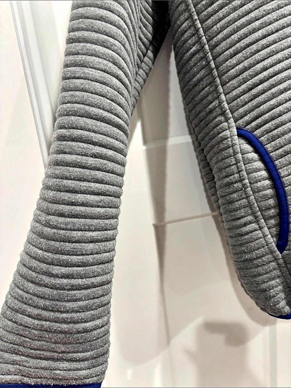 Simply Southern Ribbed Snap Pullover Gray & Blue - Picture 3 of 3